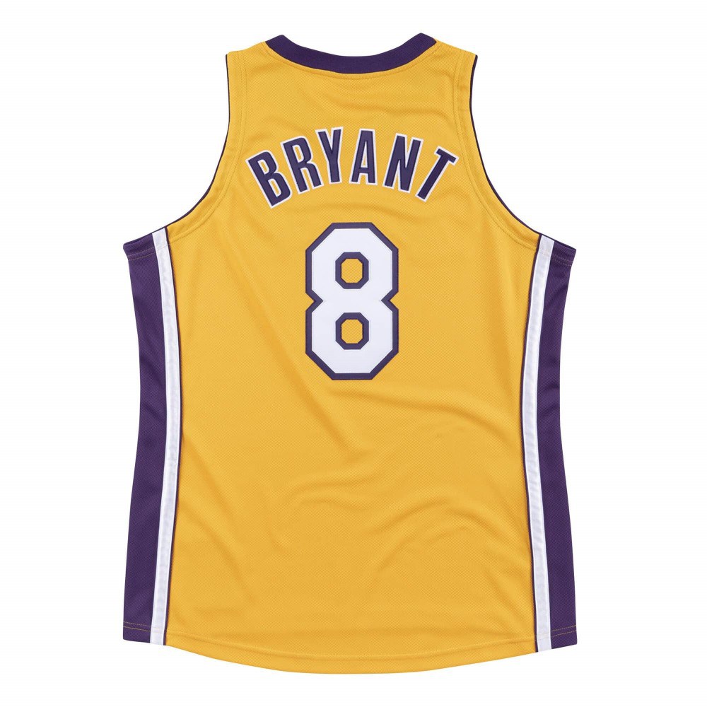 Men's Los Angeles Lakers Home Final Kobe Bryant #8 Throwback Yellow 1999-00 Hardwood Jersey-Pro Kit Vault | Brand New 26/27 Sports Jerseys